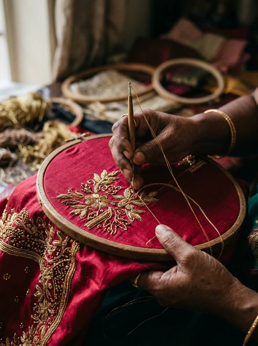 Traditional Pattu Pavadai for Kids